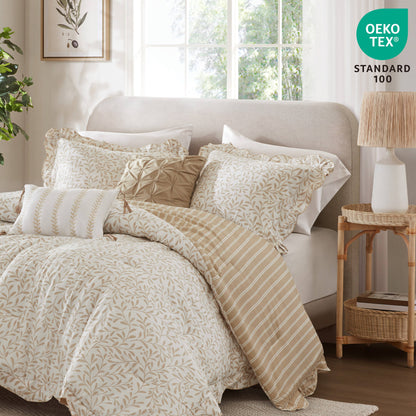 Darcy Cottage 5-Piece Botanical Print Comforter Set with Scalloped Edge