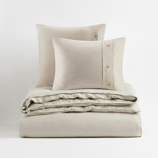 Dover 3 Piece Organic Cotton Oversized Duvet Cover Set