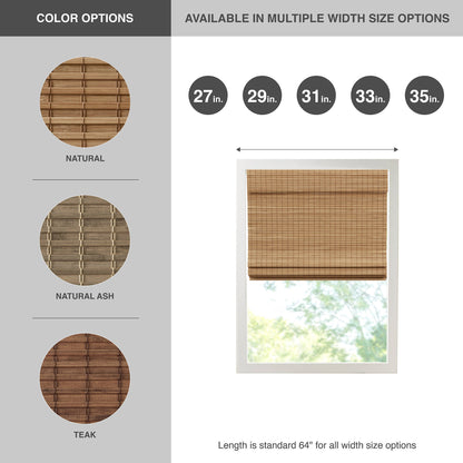 Eastfield Bamboo Light Filtering Roman Shade 64"L