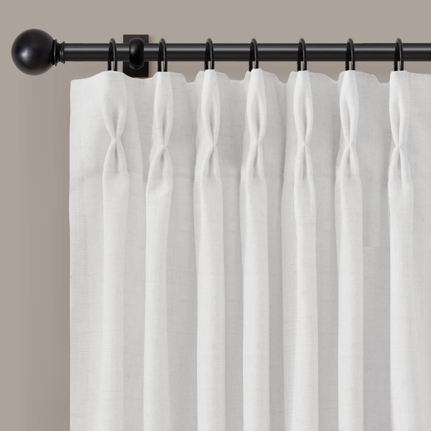 Emery 300gsm Poly Linen with 7 Pinch Pleat per Piece