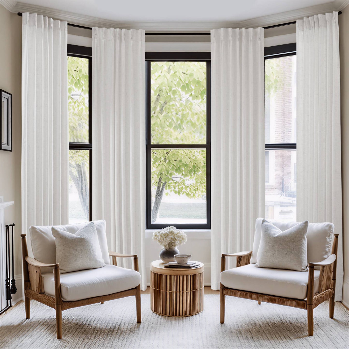 Emery 300gsm Poly Linen with 7 Pinch Pleat per Piece