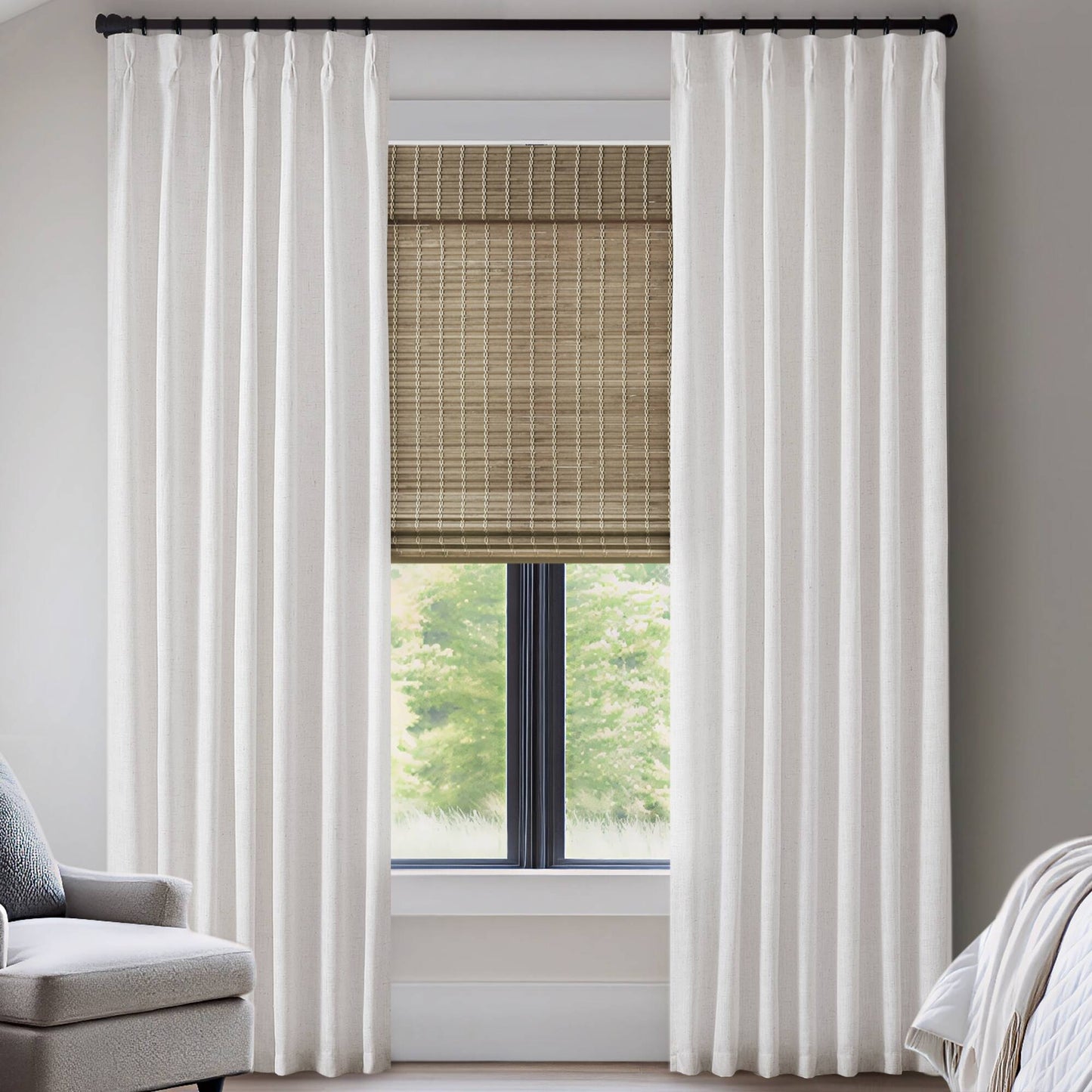 Emery 300gsm Poly Linen with 7 Pinch Pleat per Piece