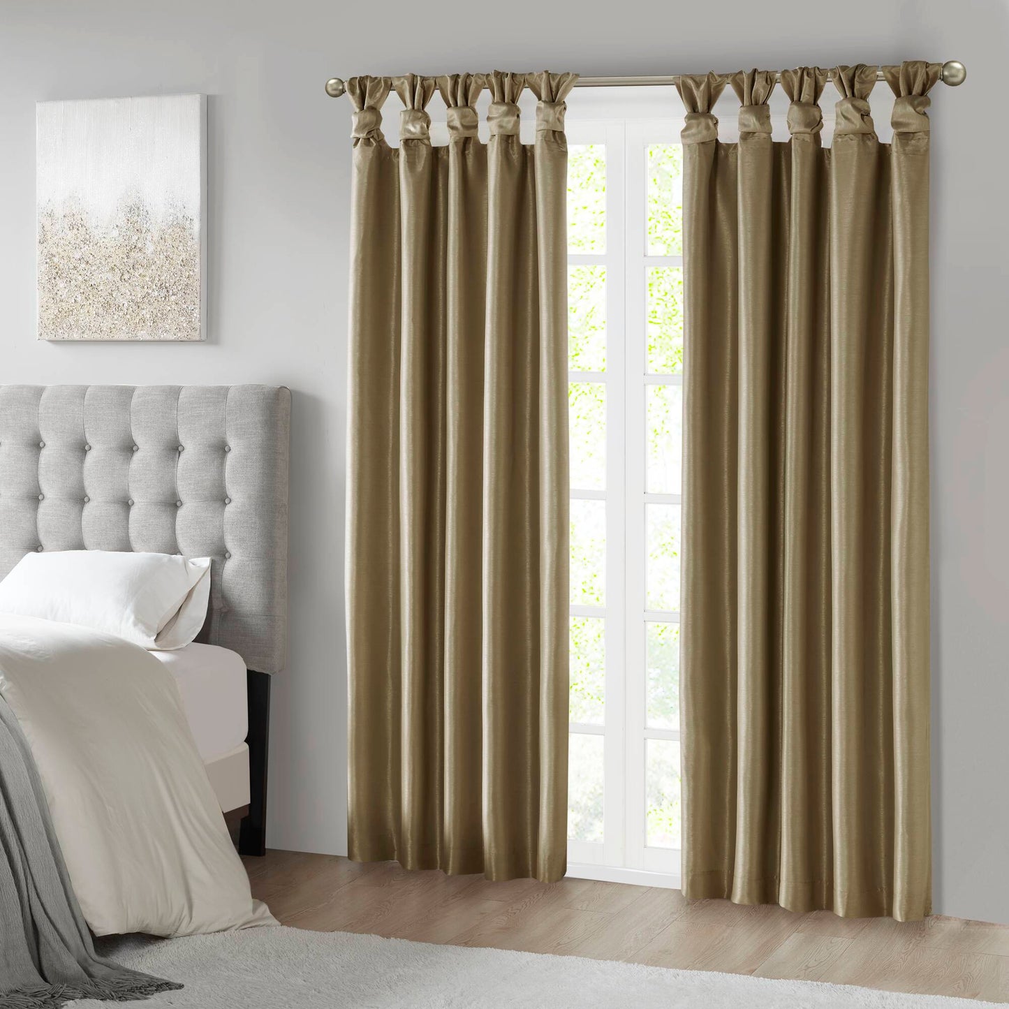 Emilia Twist Tab Total Blackout Window Curtain Panel