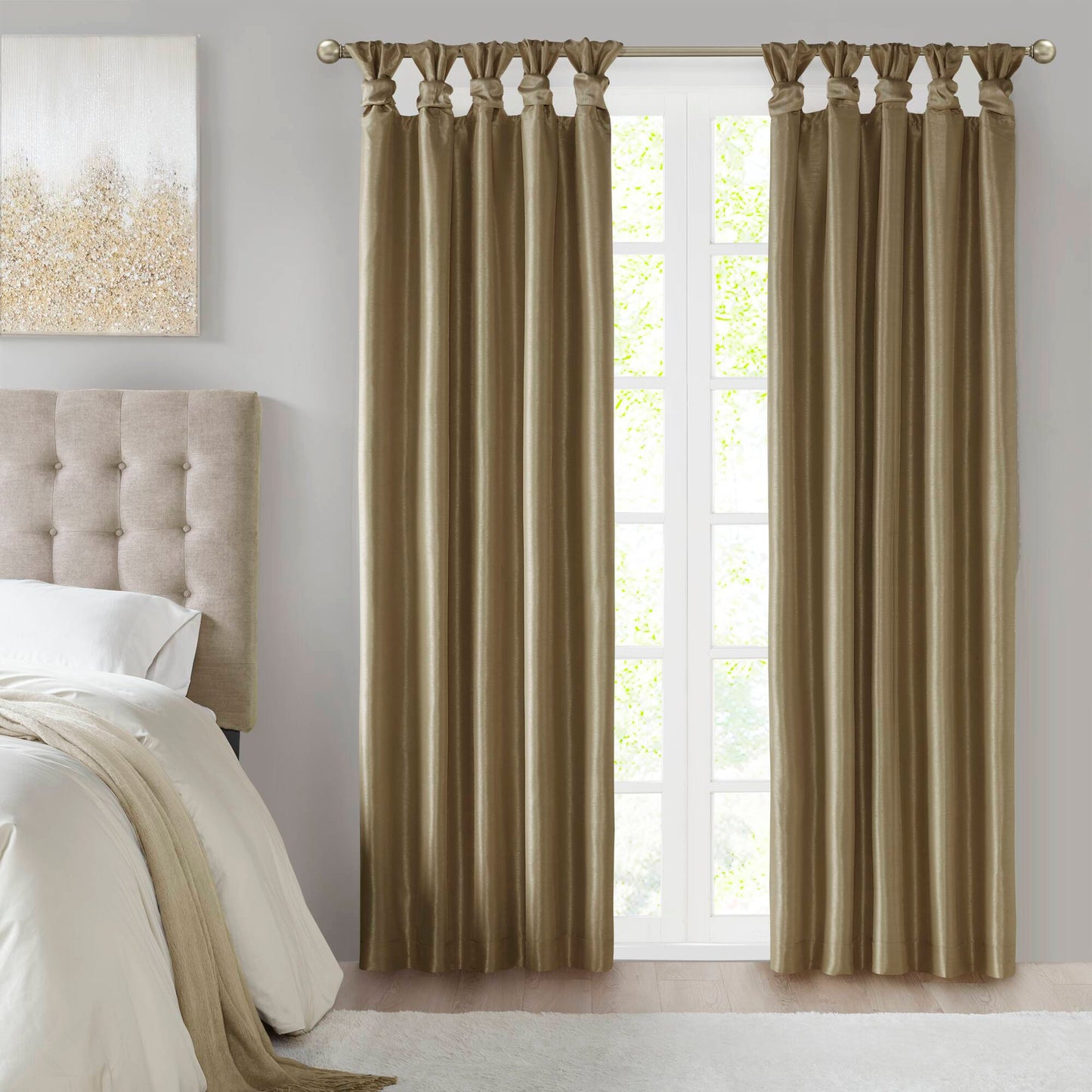 Emilia Twist Tab Total Blackout Window Curtain Panel