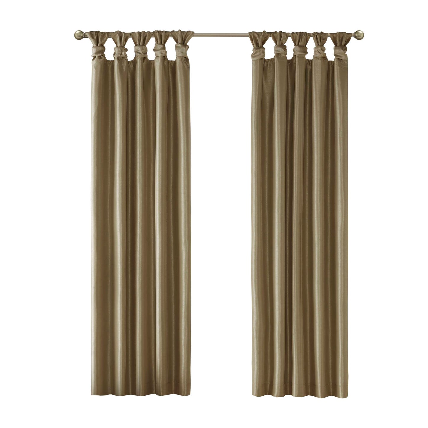Emilia Twist Tab Total Blackout Window Curtain Panel
