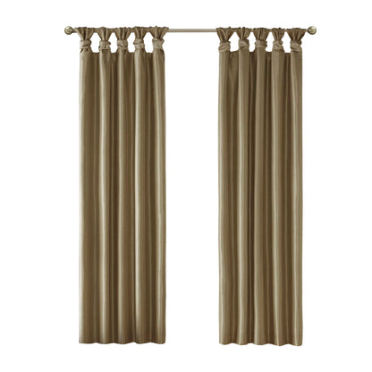 Emilia Twist Tab Total Blackout Window Curtain Panel