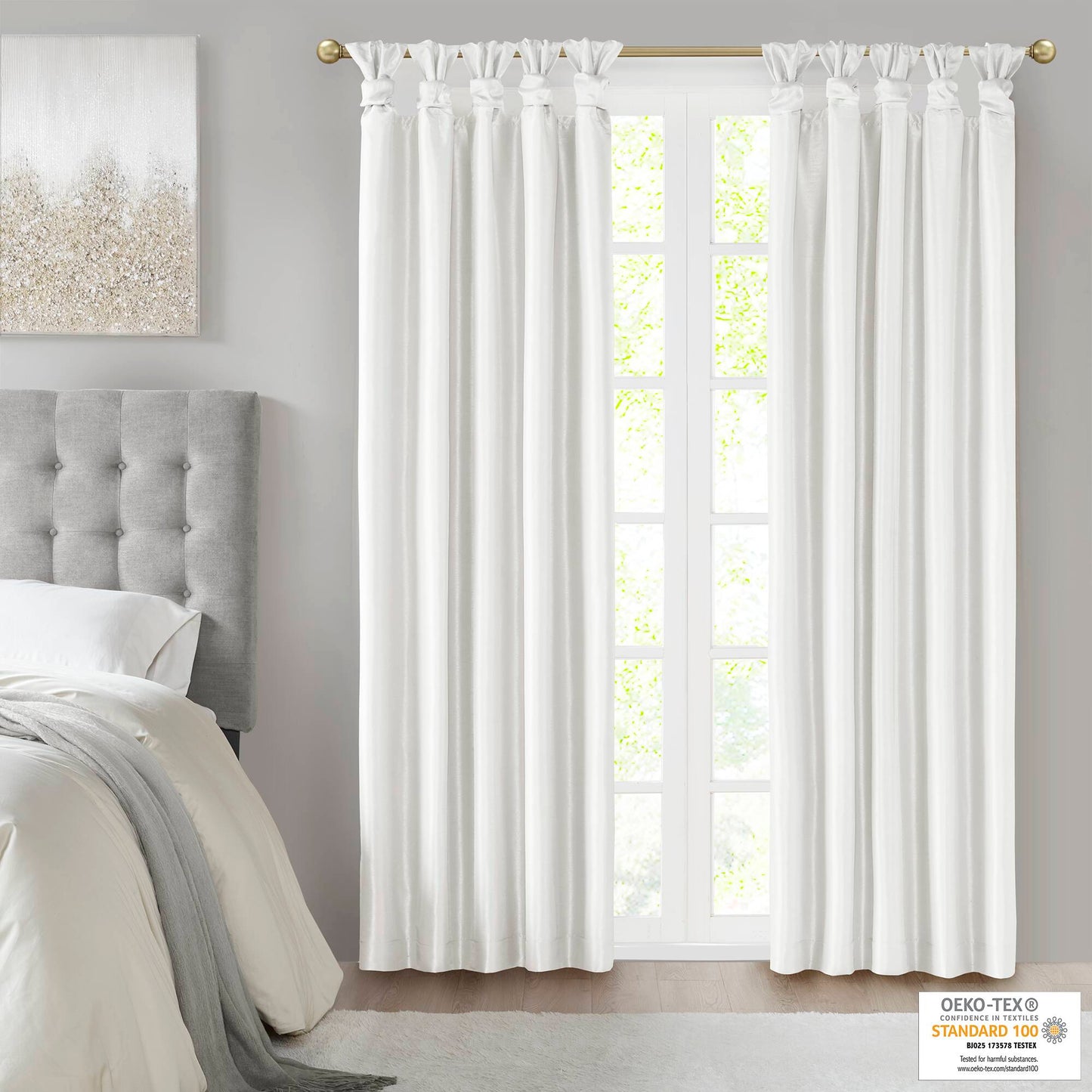 Emilia Twist Tab Total Blackout Window Curtain Panel