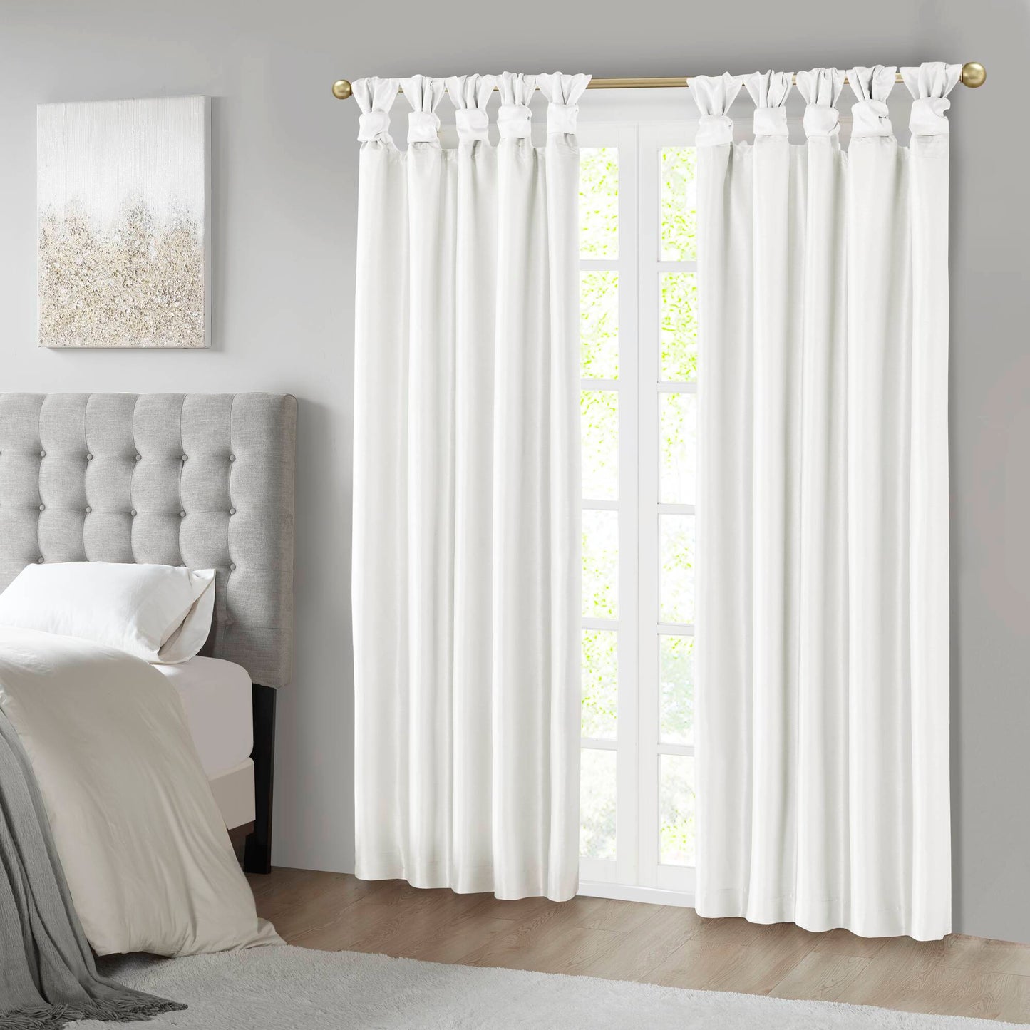 Emilia Twist Tab Total Blackout Window Curtain Panel