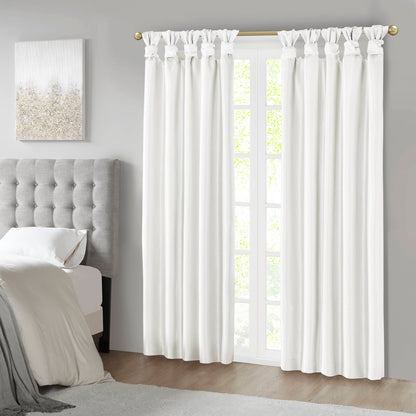 Emilia Twist Tab Total Blackout Window Curtain Panel