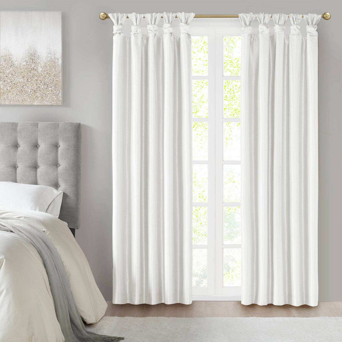 Emilia Twist Tab Total Blackout Window Curtain Panel