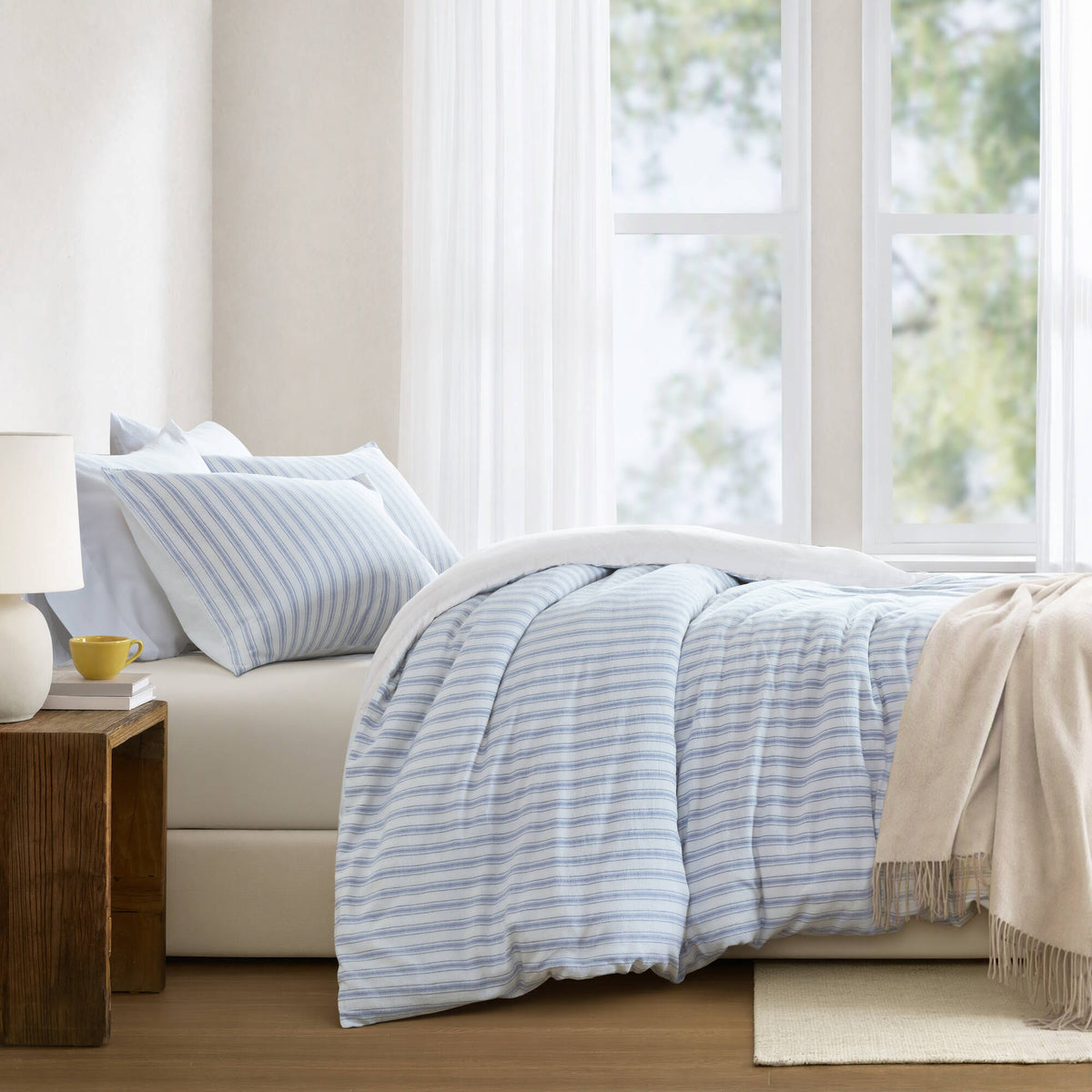 Etta 3-Piece Cotton Lined Blend Duvet Set