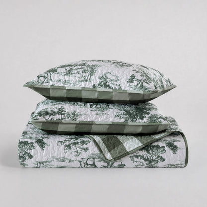 Hartwell Woodland Deer Reversible 3-Piece Coverlet Mini Set