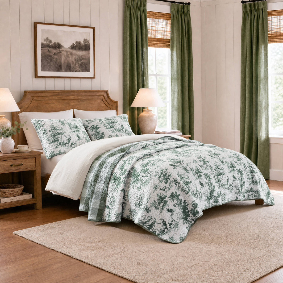 Hartwell Woodland Deer Reversible 3-Piece Coverlet Mini Set