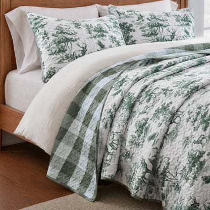 Hartwell Woodland Deer Reversible 3-Piece Coverlet Mini Set