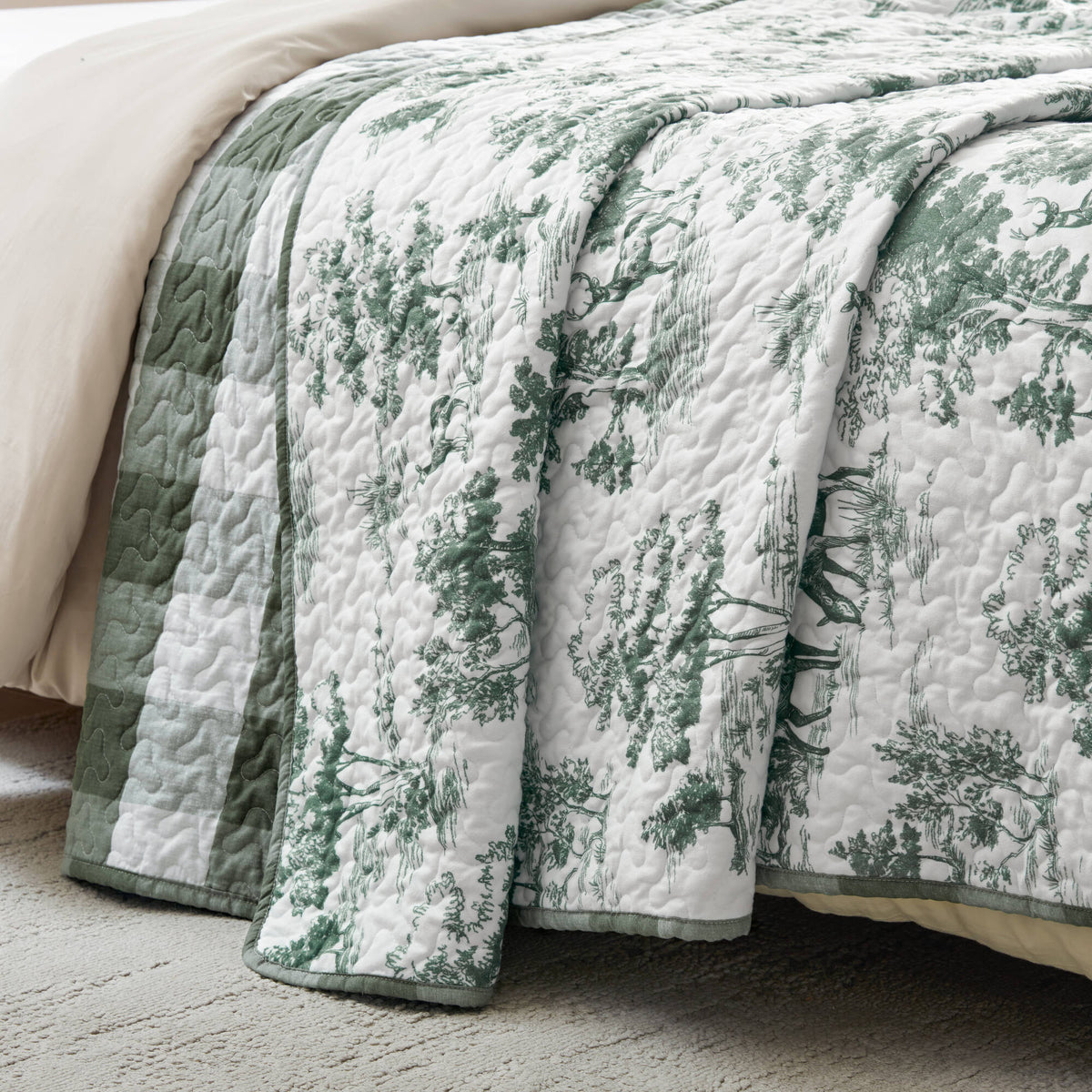 Hartwell Woodland Deer Reversible 3-Piece Coverlet Mini Set