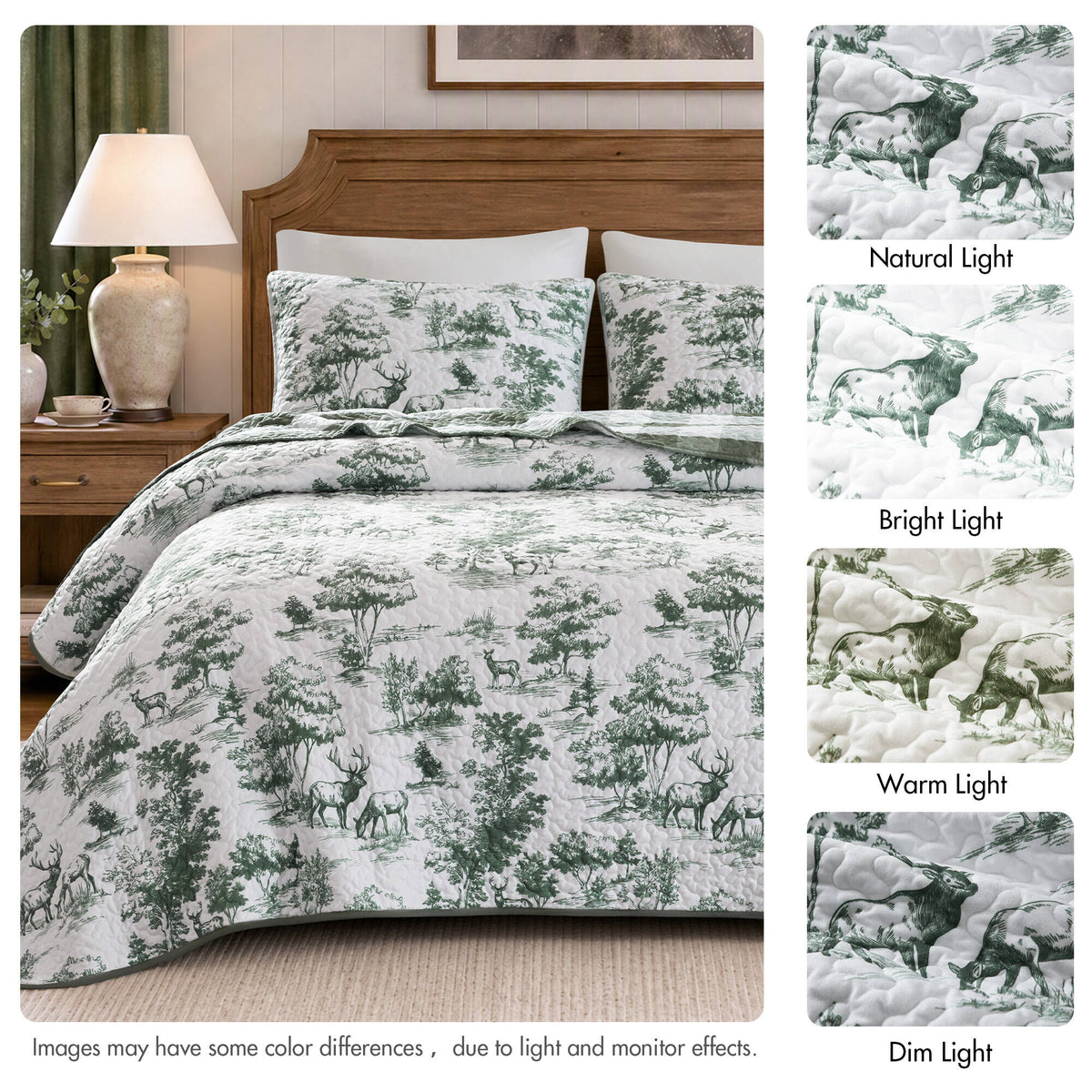 Hartwell Woodland Deer Reversible 3-Piece Coverlet Mini Set