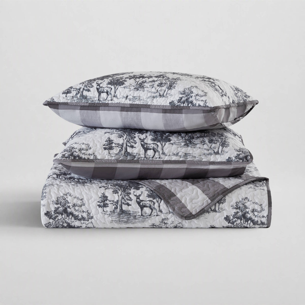 Hartwell Woodland Deer Reversible 3-Piece Coverlet Mini Set