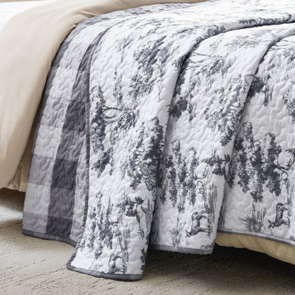 Hartwell Woodland Deer Reversible 3-Piece Coverlet Mini Set
