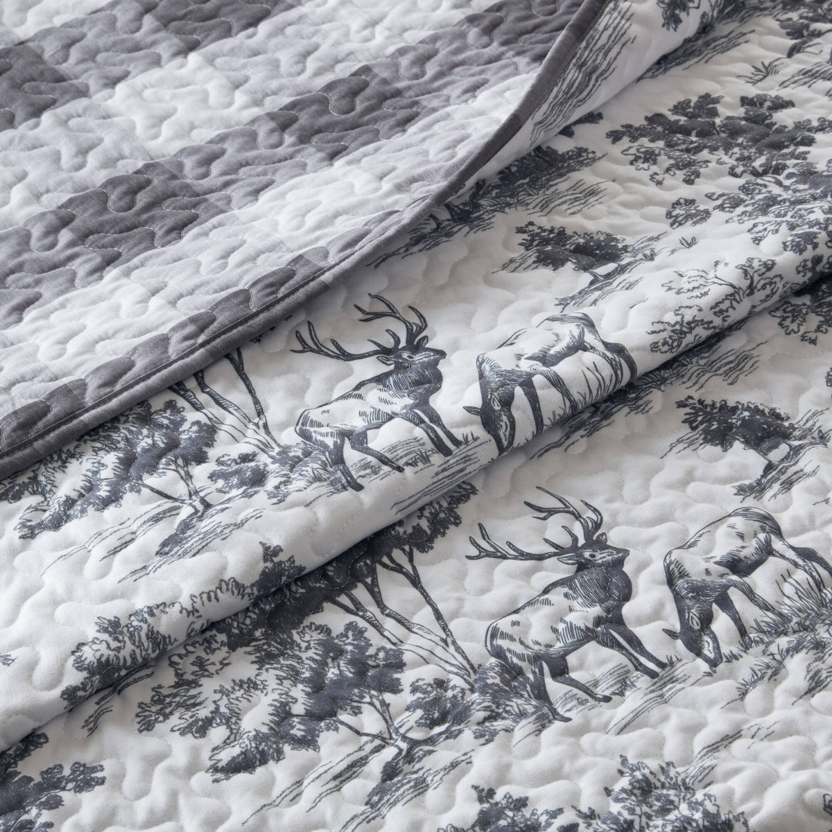 Hartwell Woodland Deer Reversible 3-Piece Coverlet Mini Set