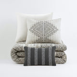 Ibiza 4 Piece Printed Duvet Cover Set with Throw Pillow