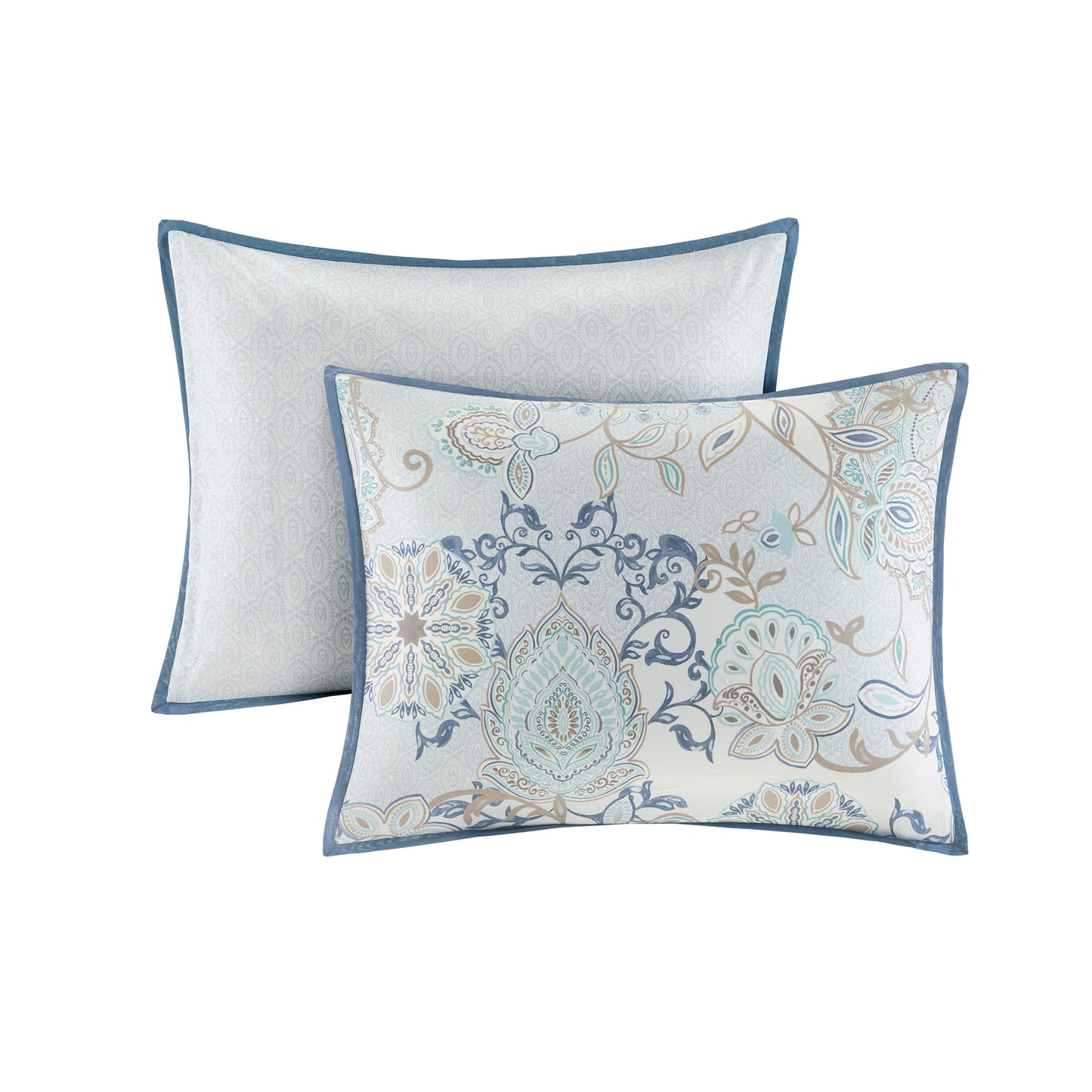 Isla 3 Piece Cotton Floral Printed Reversible Duvet Cover Set