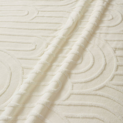 Jacquard Sherpa Arch-Patterned Plush Comforter Set