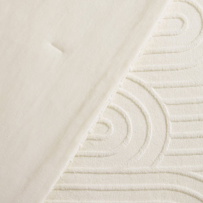 Jacquard Sherpa Arch-Patterned Plush Comforter Set