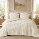 Jacquard Sherpa Arch-Patterned Plush Comforter Set