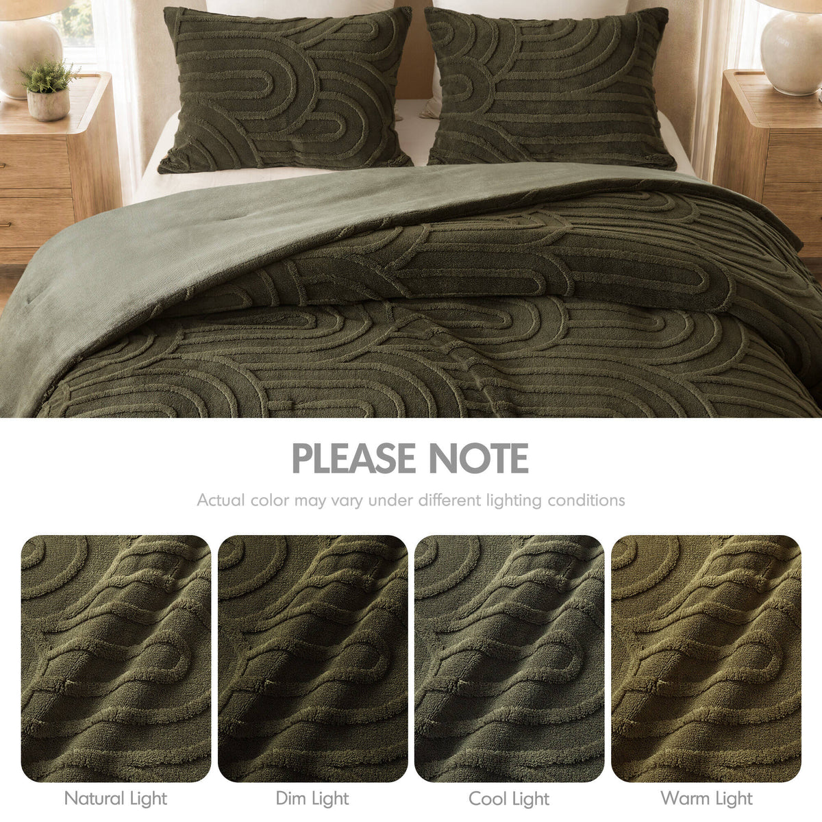 Jacquard Sherpa Arch-Patterned Plush Comforter Set