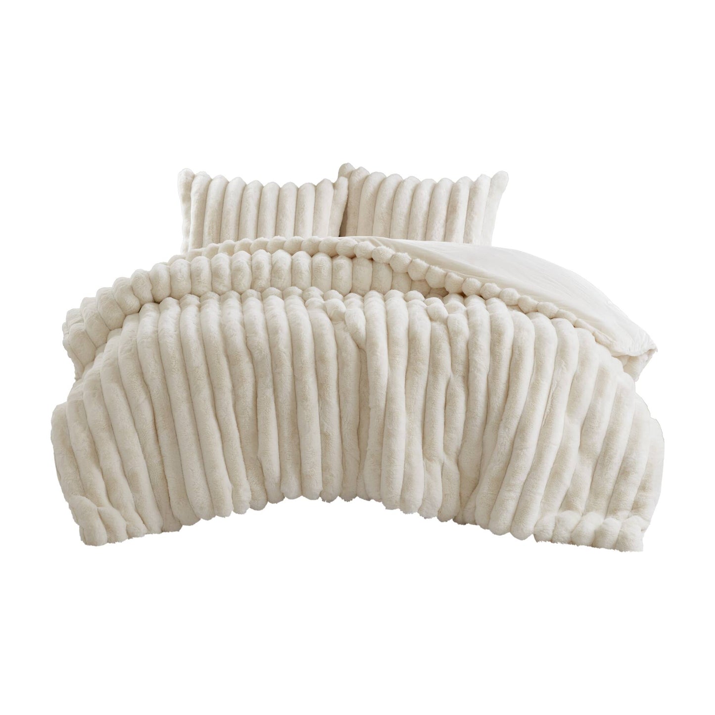 Jasmine Ultrasoft Faux Fur Ribbed Comforter Set