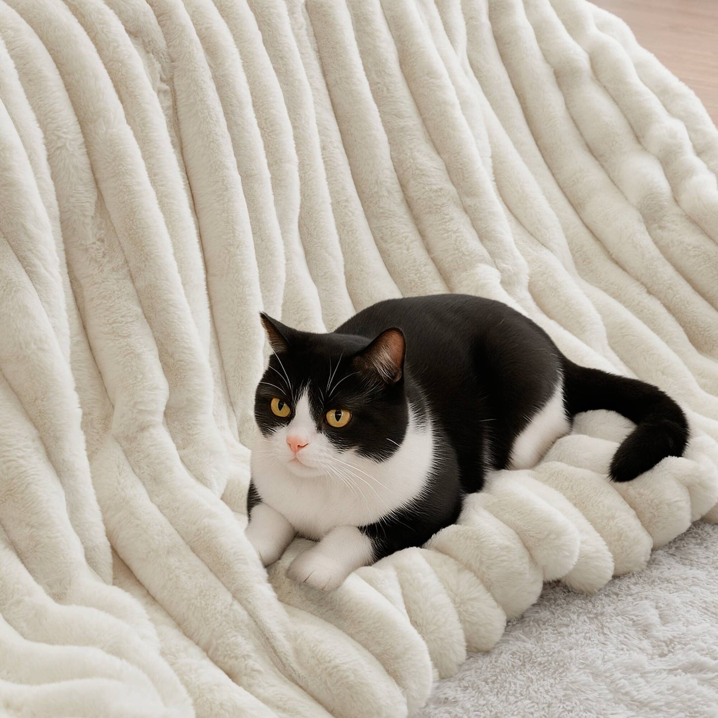 Jasmine Ultrasoft Faux Fur Ribbed Comforter Set