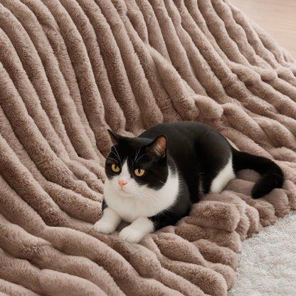 Jasmine Ultrasoft Faux Fur Ribbed Comforter Set