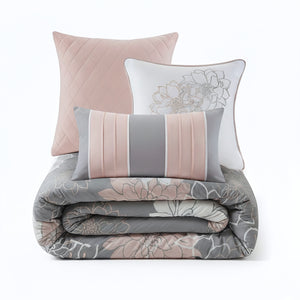 Lola 6 Piece Printed Duvet Cover Set