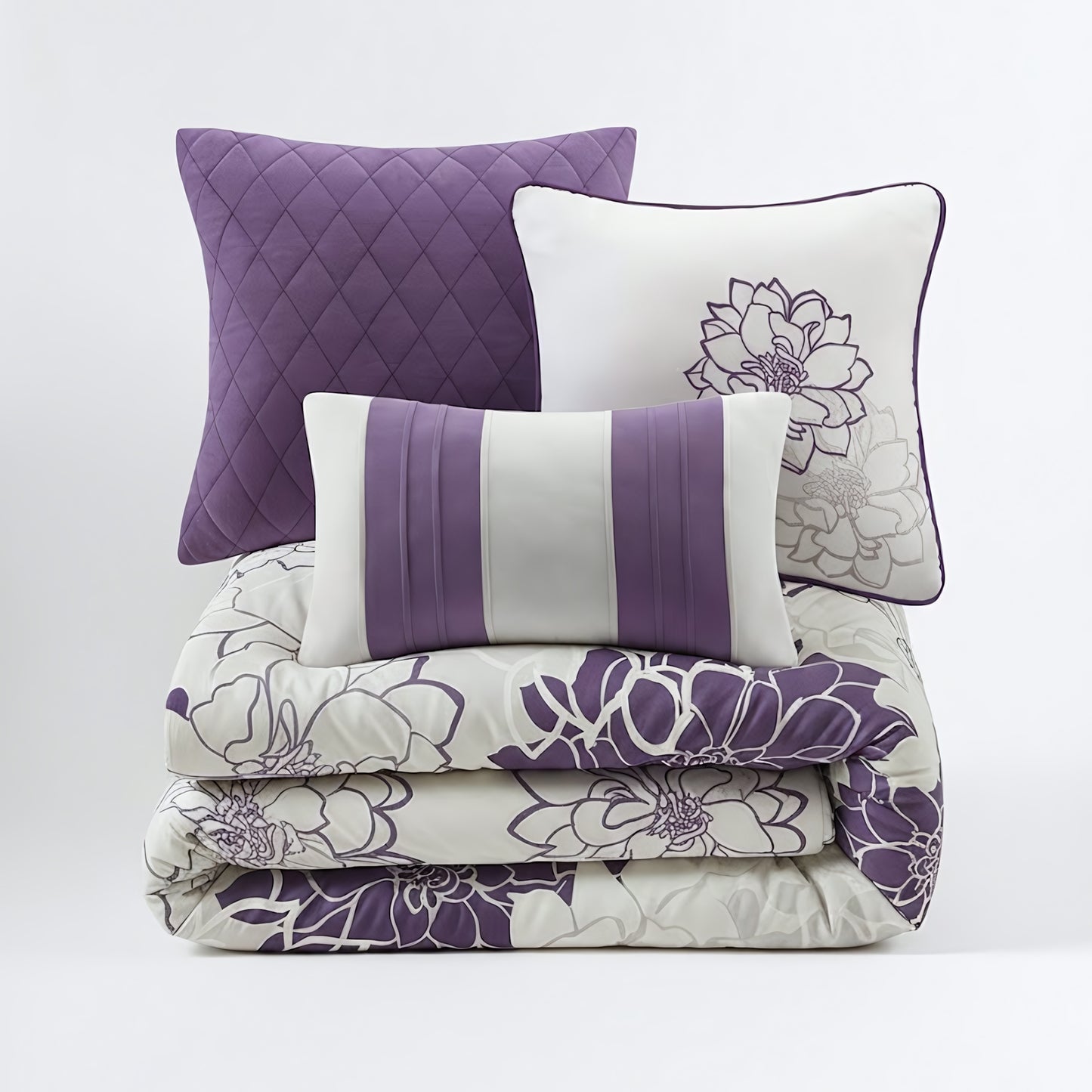 Lola 6 Piece Printed Duvet Cover Set