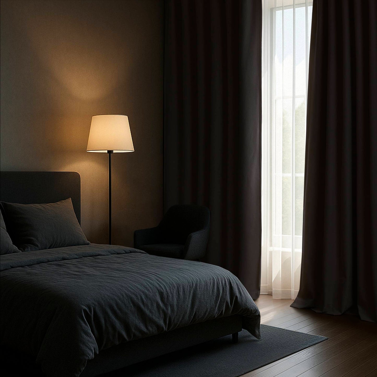 Luna 100% Polyester Luna Total Blackout Window Panel