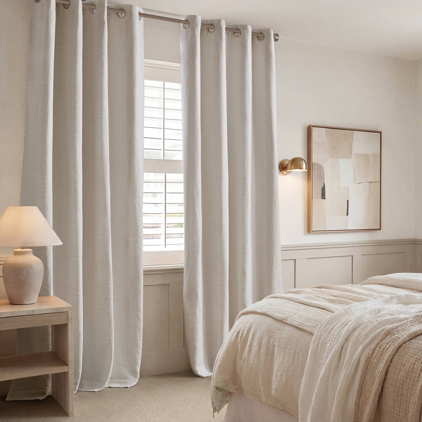 Luna 100% Polyester Luna Total Blackout Window Panel