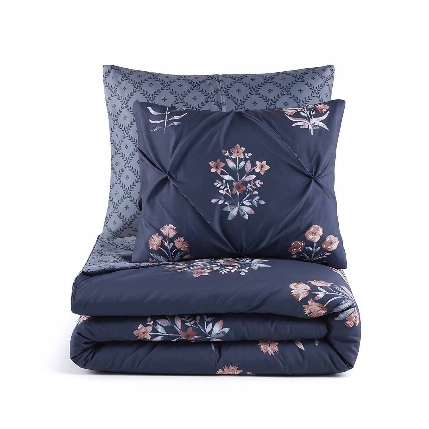 Marfa 3 Piece Pintuck Duvet Cover Set