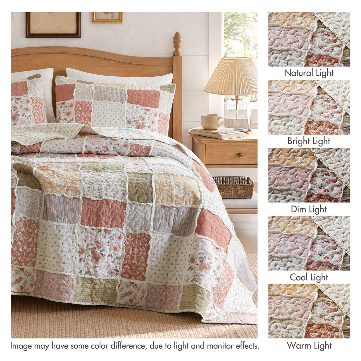 Marigold 3-Piece Ruffled Cotton Coverlet Mini Set