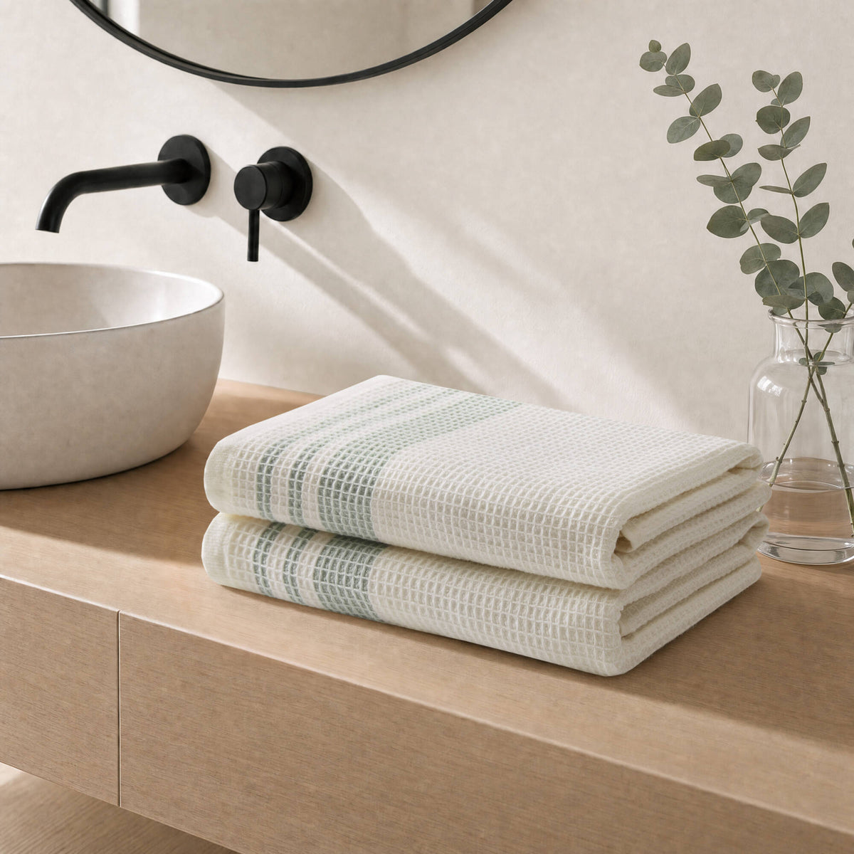 Millstreet 2-Piece Waffle Bath Towel Set