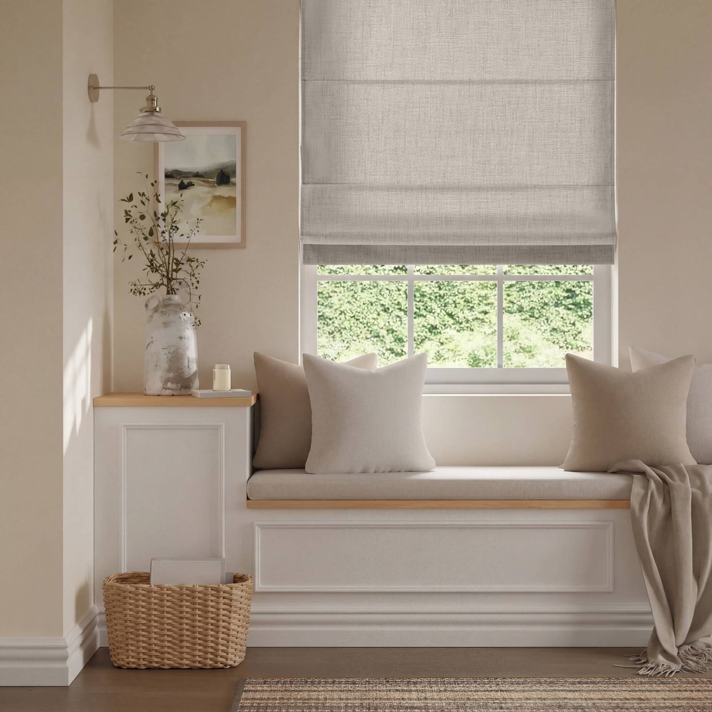 Mira Room Darkening Cordless Roman Shade