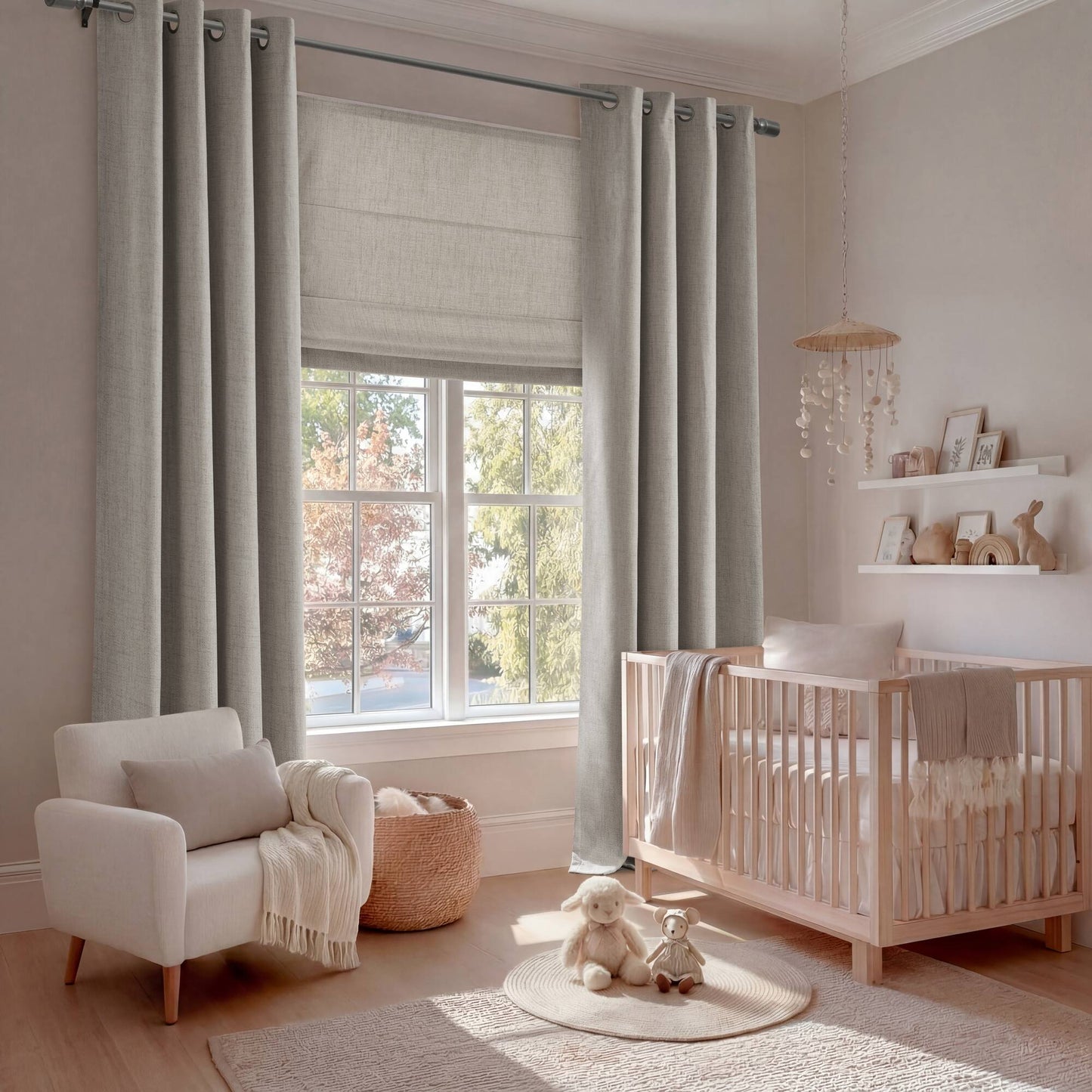 Mira Room Darkening Cordless Roman Shade