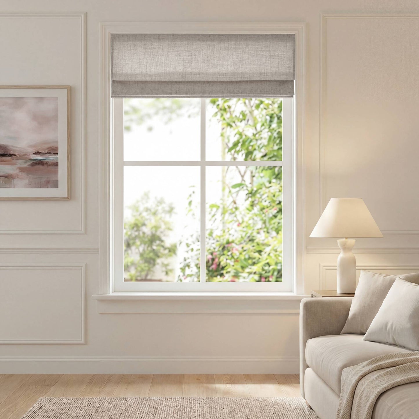 Mira Room Darkening Cordless Roman Shade
