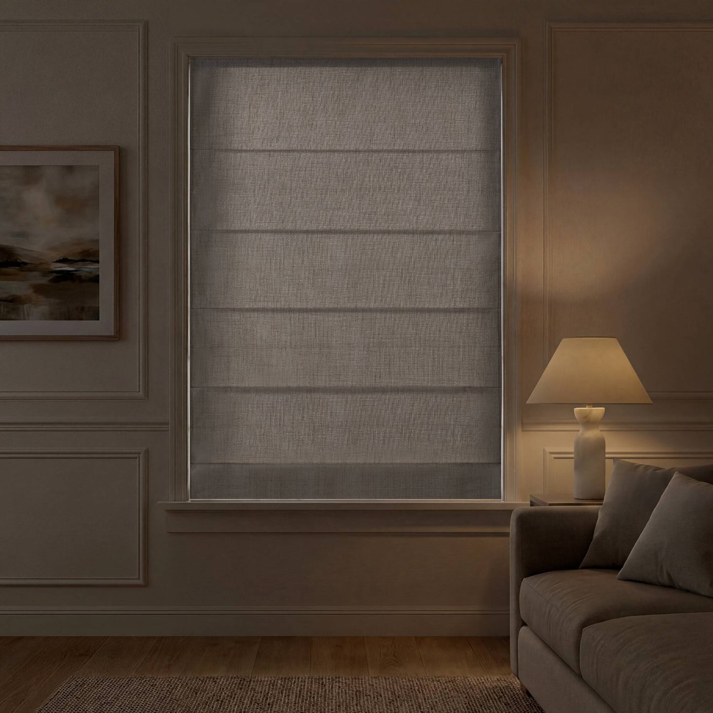 Mira Room Darkening Cordless Roman Shade