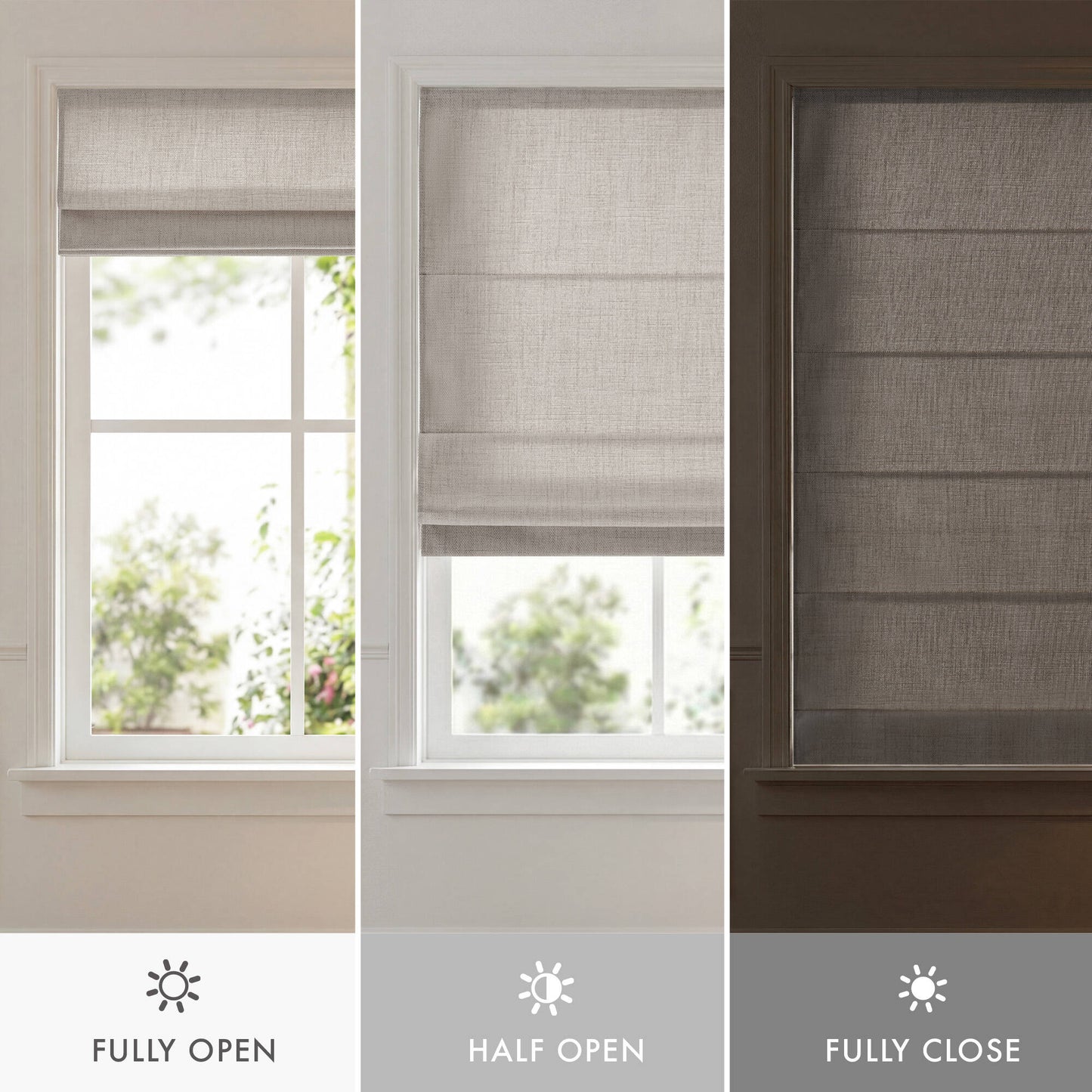 Mira Room Darkening Cordless Roman Shade