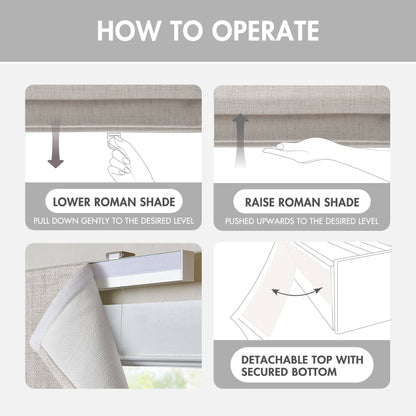 Mira Room Darkening Cordless Roman Shade