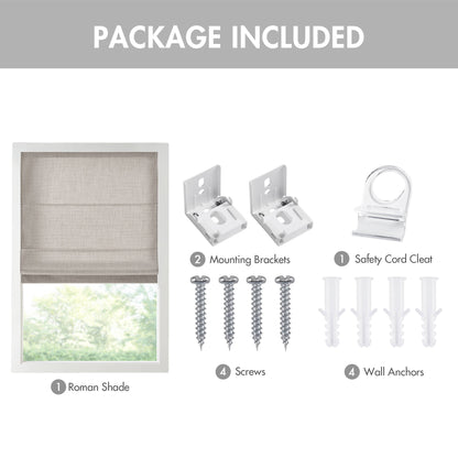 Mira Room Darkening Cordless Roman Shade