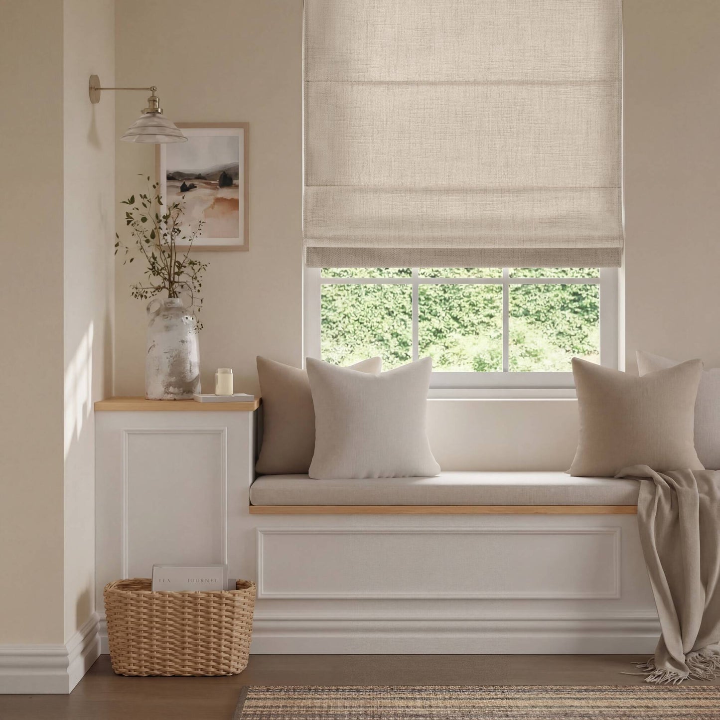 Mira Room Darkening Cordless Roman Shade