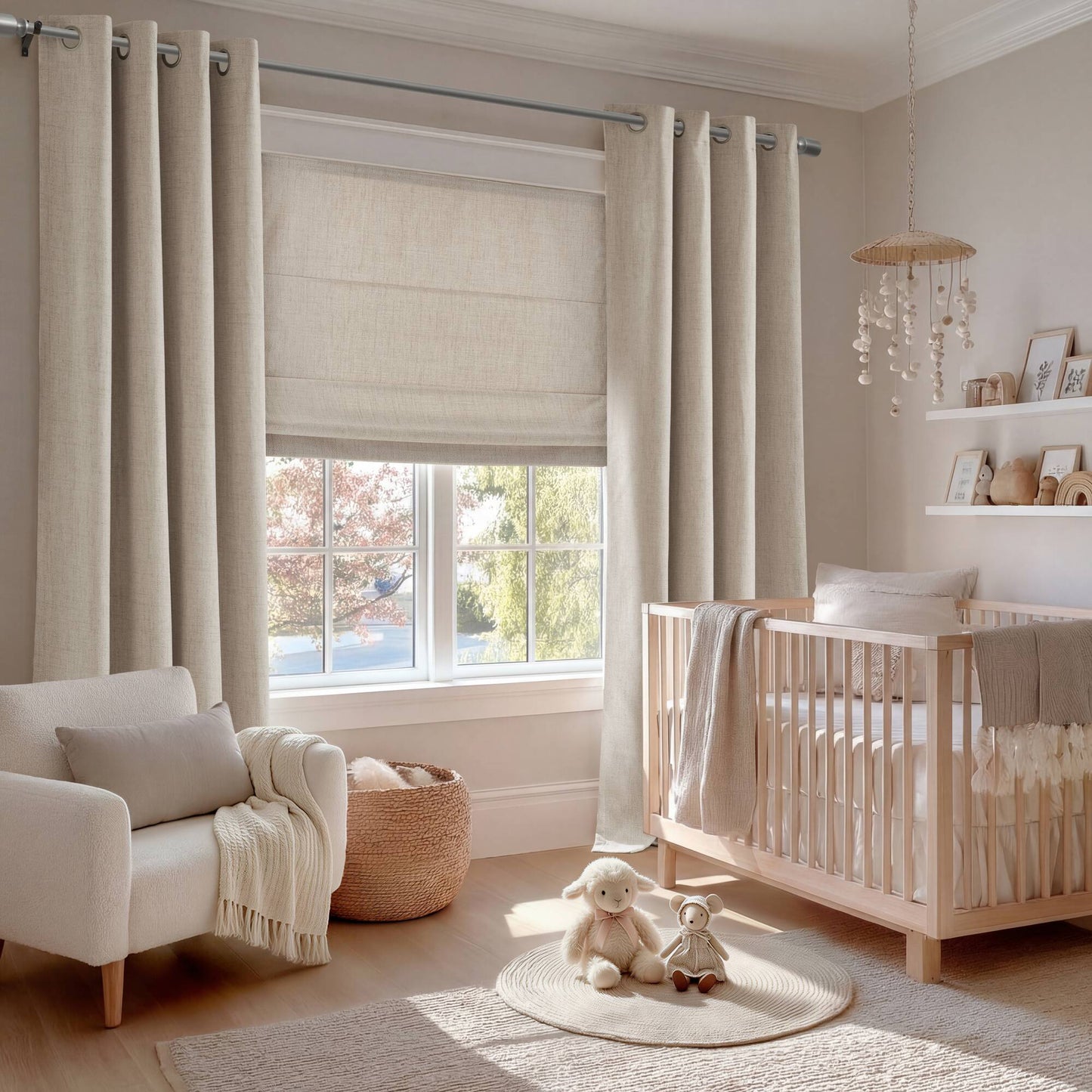 Mira Room Darkening Cordless Roman Shade