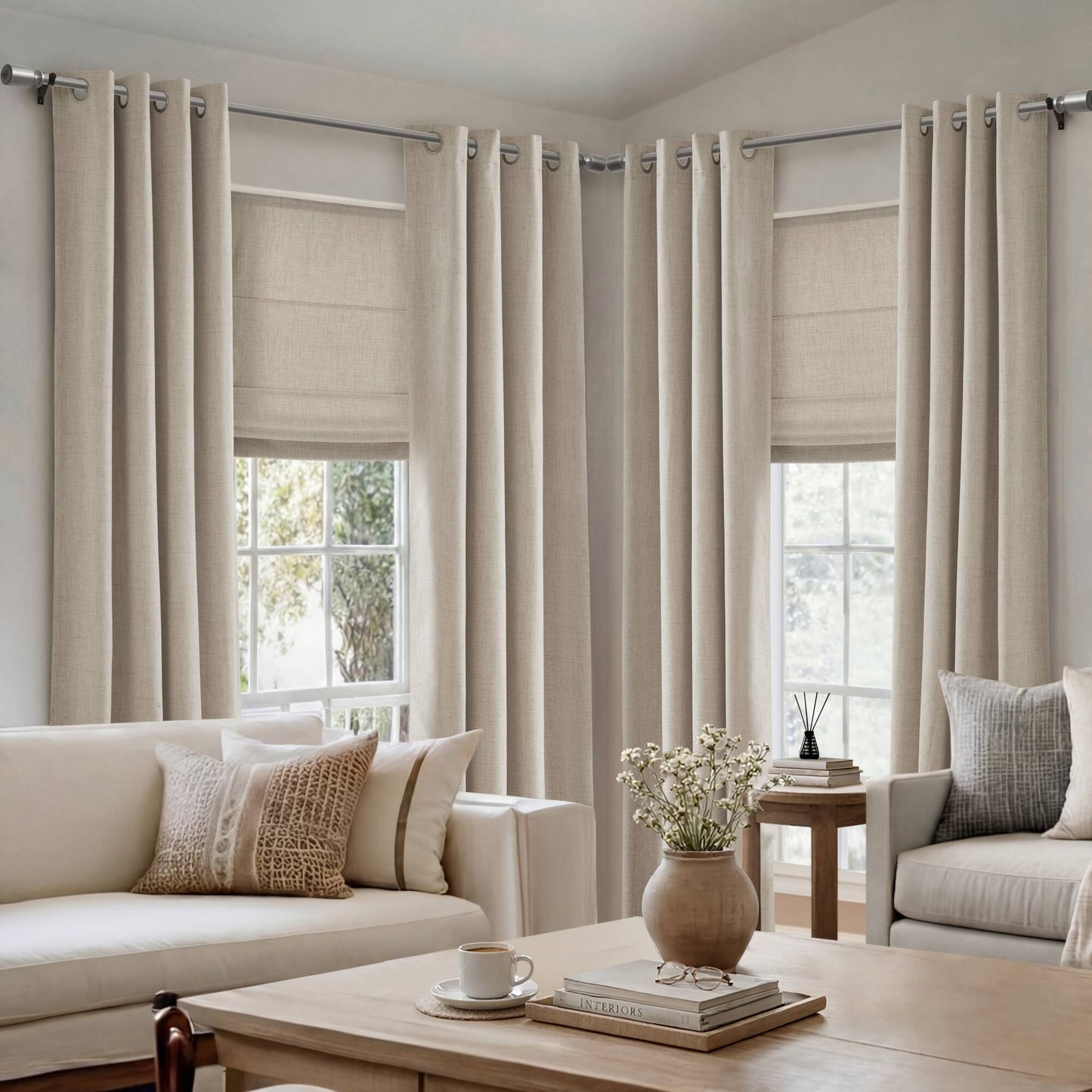 Mira Room Darkening Cordless Roman Shade