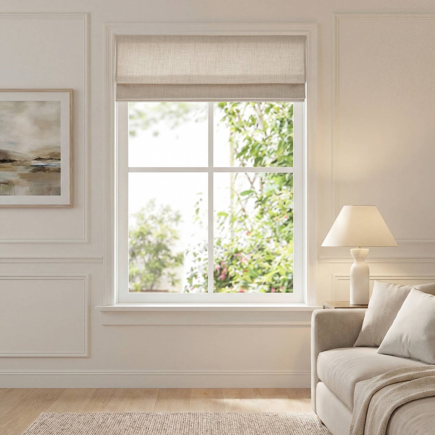 Mira Room Darkening Cordless Roman Shade